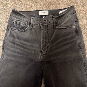 Frame Denim Women’s Le Sylvie Slender Straight grey wash jeans